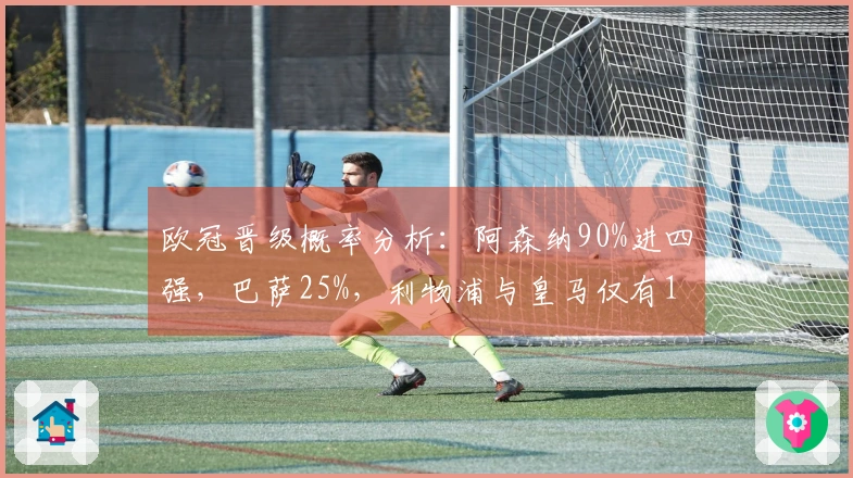 欧冠晋级概率分析：阿森纳90%进四强，巴萨25%，利物浦与皇马仅有10%翻盘机会